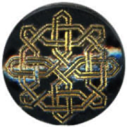 22-1.4 Interlaced Designs (stylized knots) - Celtic design - black glass